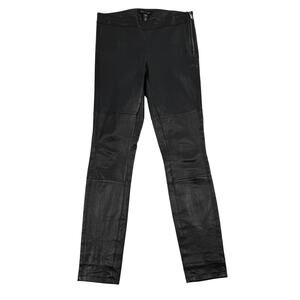 White House Black Market Leather Skinny Pants Low Rise Size 0 Y2K